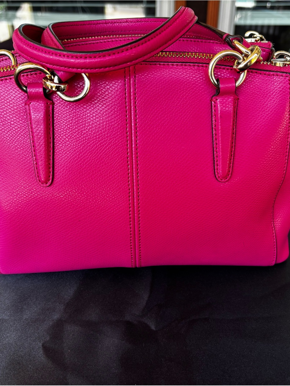 Coach Mini Brooke Carryall Pink Pebbled Leather Crossbody Satchel F57521 - Picture 2 of 10